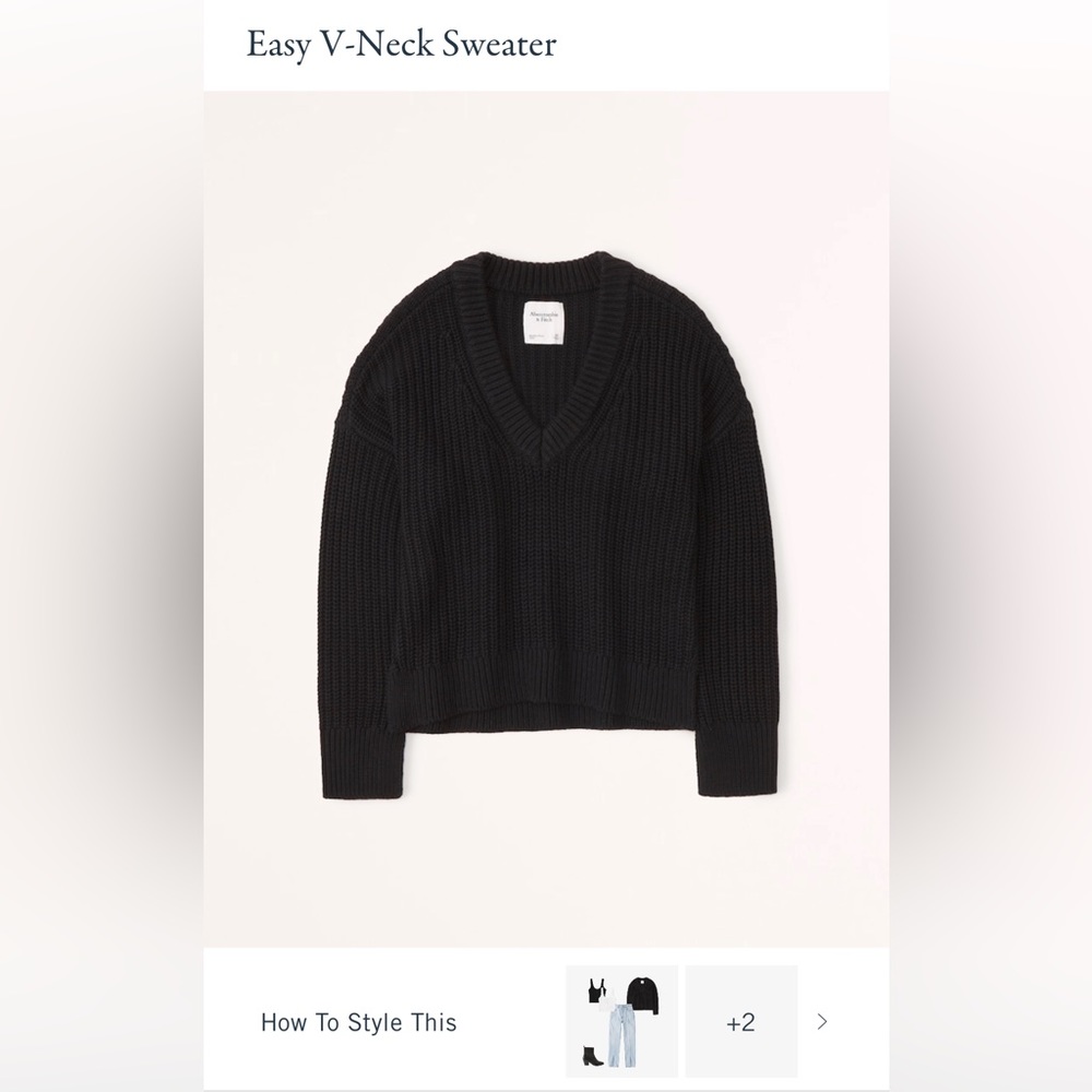 Abercrombie Easy V-Neck Sweater NWT